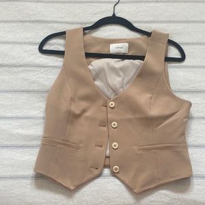 Wilfred Vest Aritzia Camel